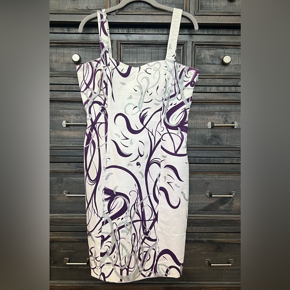 Versace Dress in Purple and White